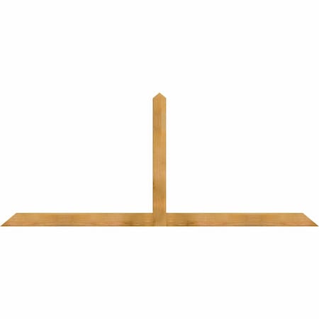 Ekena Millwork Portland Rough Sawn Timber Gable Bracket, Western Red Cedar, 96"W x 40"H x 2"D x 4"F, 10/12 Pitch GBW096X40X0204POR00RWR